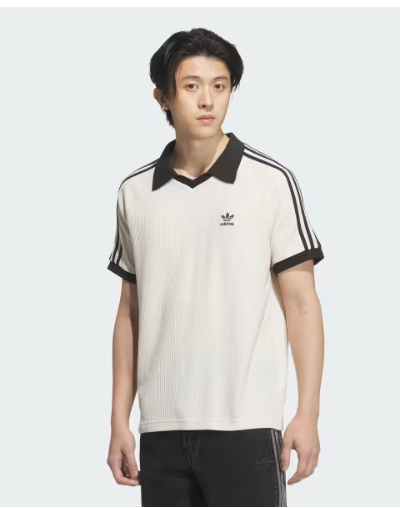 Áo Adidas Polo  Waffle Short Sleeve White [ JV9265 ]